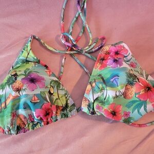 Tropical Floral Bikini Top